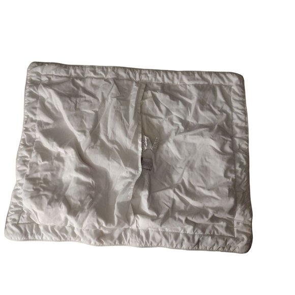 Pair of Chris Madden White with Blue Embroidered Flowers Standard Size Pillow Sh - Picture 5 of 7